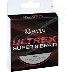 Quantum Angelschnur Ultrex Super 8 Braid (rot, 110 m)< Geflochtene Schnüre