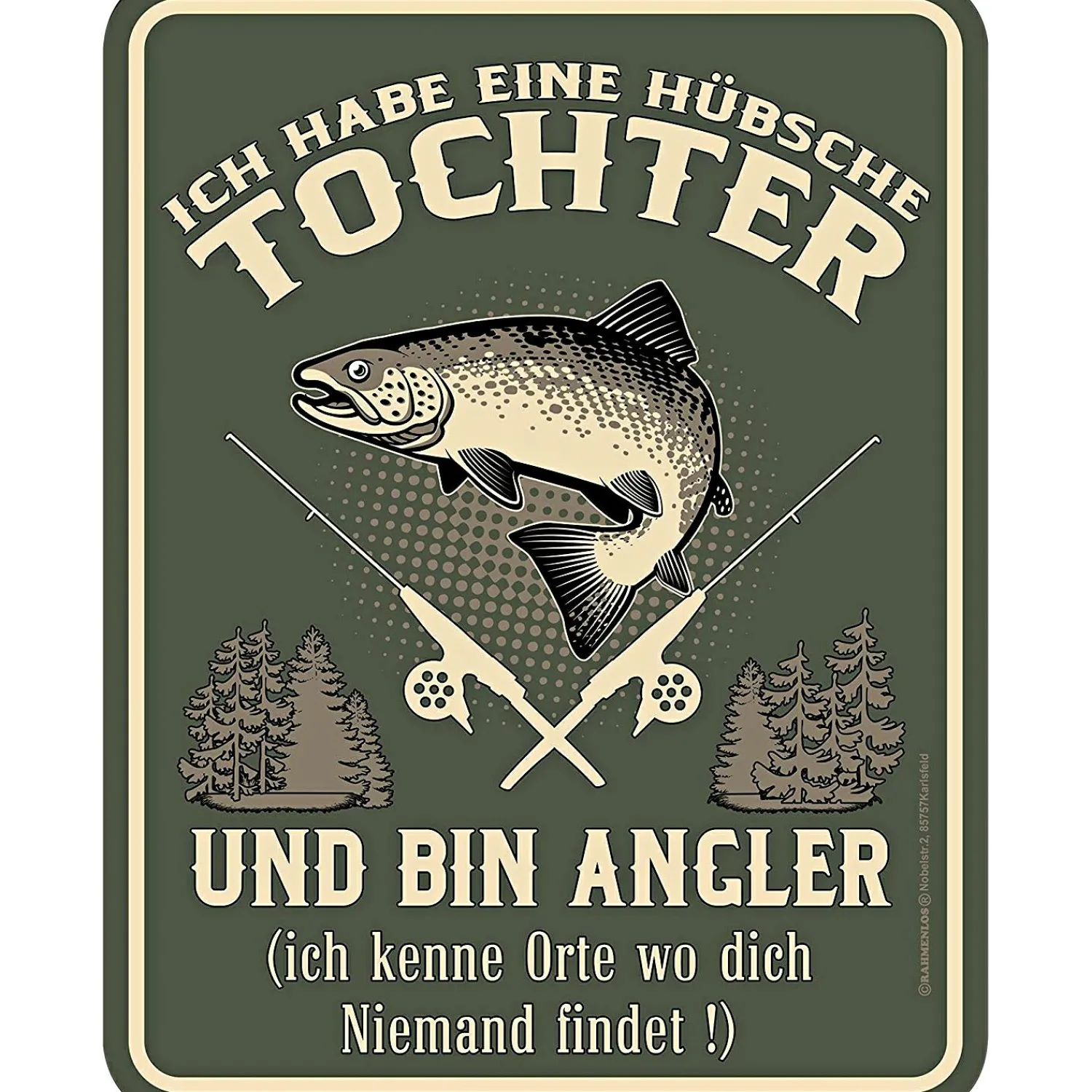 Rahmenlos Blechschild< Geschenkideen Für Angler