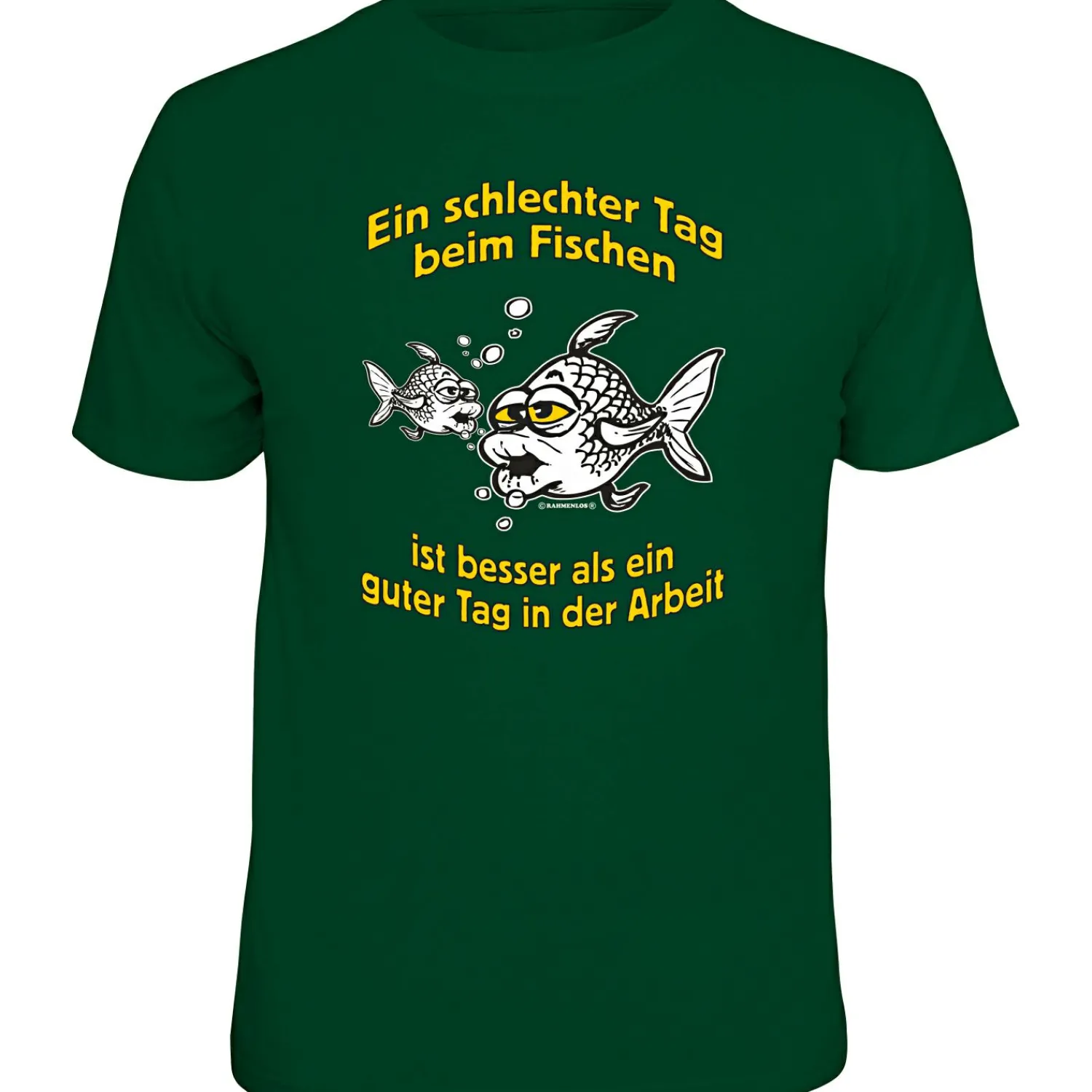 Online "Ein schlechter Tag beim Fischen…" T-Shirt Herren (Grün) Angelshirts & Angel-Oberteile