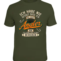 Online "Ich habe nie gesagt, dass ich der beste Angler bin…" T-Shirt Herren (Oliv) Angelshirts & Angel-Oberteile