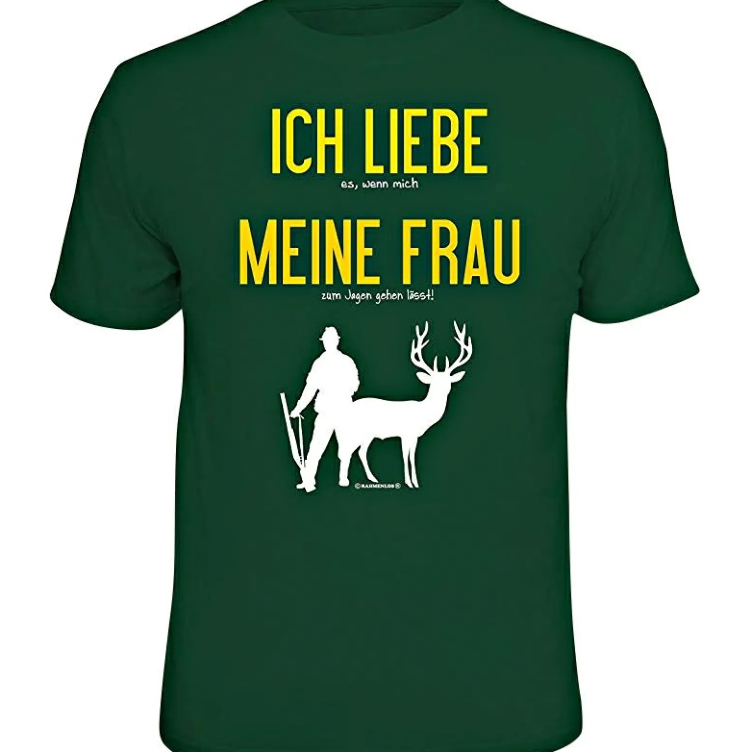Outlet "Ich liebe es, wenn mich meine Frau…" T-Shirt Herren (Grün) Angelshirts & Angel-Oberteile