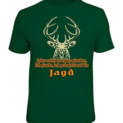 Rahmenlos "Jeder sollte an etwas glauben" T-Shirt Herren (Grün)< Angelshirts & Angel-Oberteile