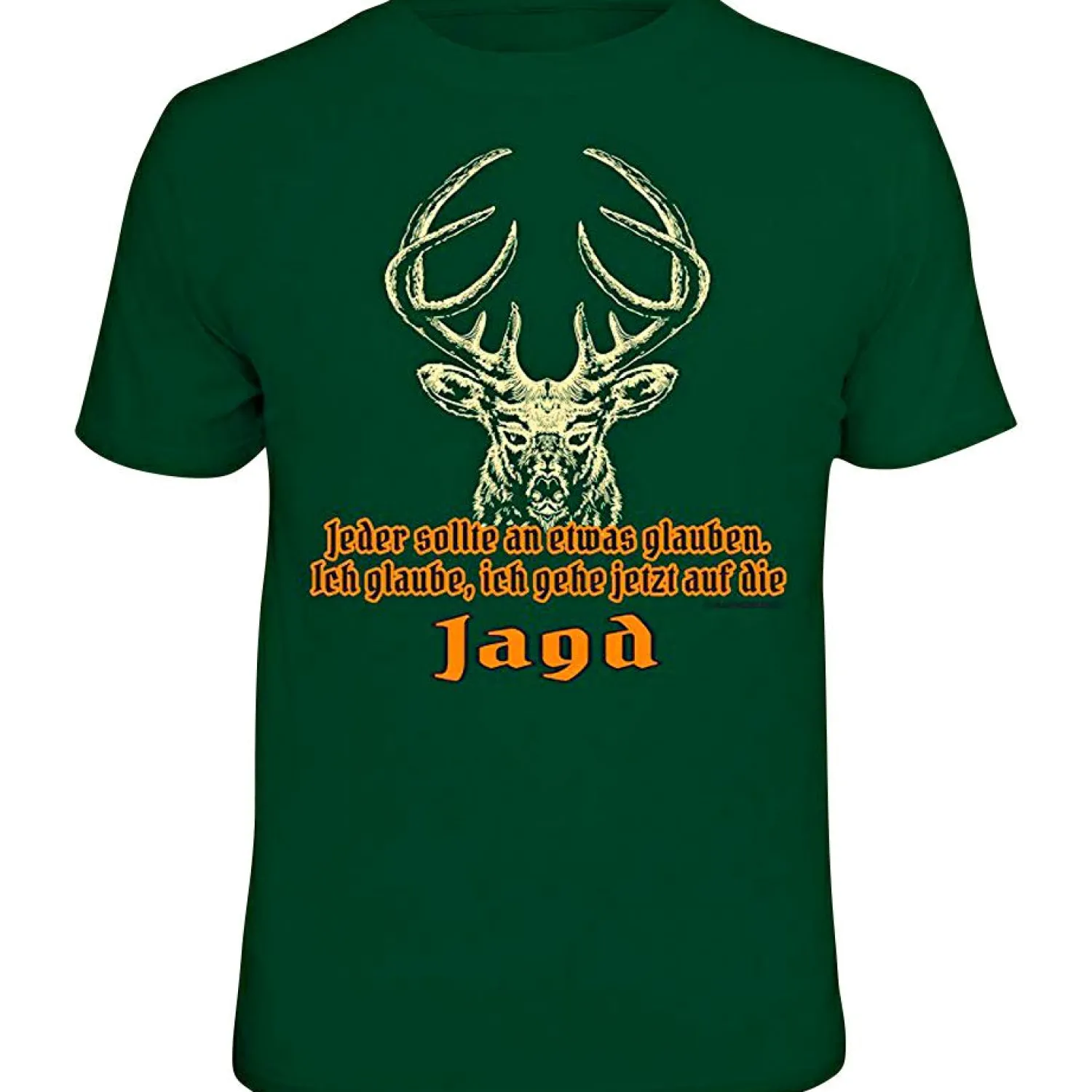 Rahmenlos "Jeder sollte an etwas glauben" T-Shirt Herren (Grün)< Angelshirts & Angel-Oberteile