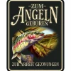 Rahmenlos Magnet (Zum Angeln geboren)< Angel-Dekoration
