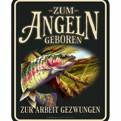 Rahmenlos Magnet (Zum Angeln geboren)< Angel-Dekoration