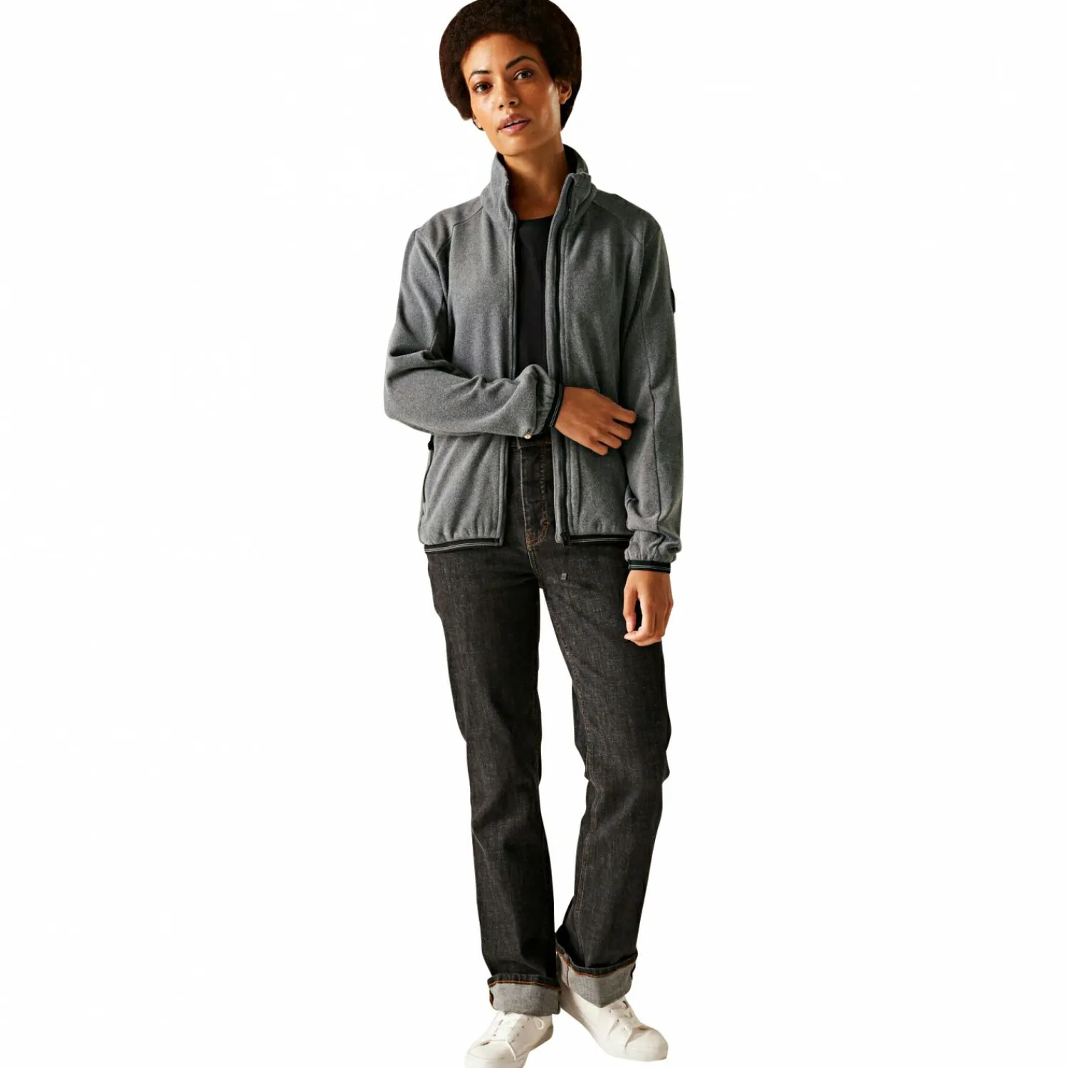 New Bayhill Fleecejacke Damen (Seal Grey) Damen Damen Angeljacken & -Westen