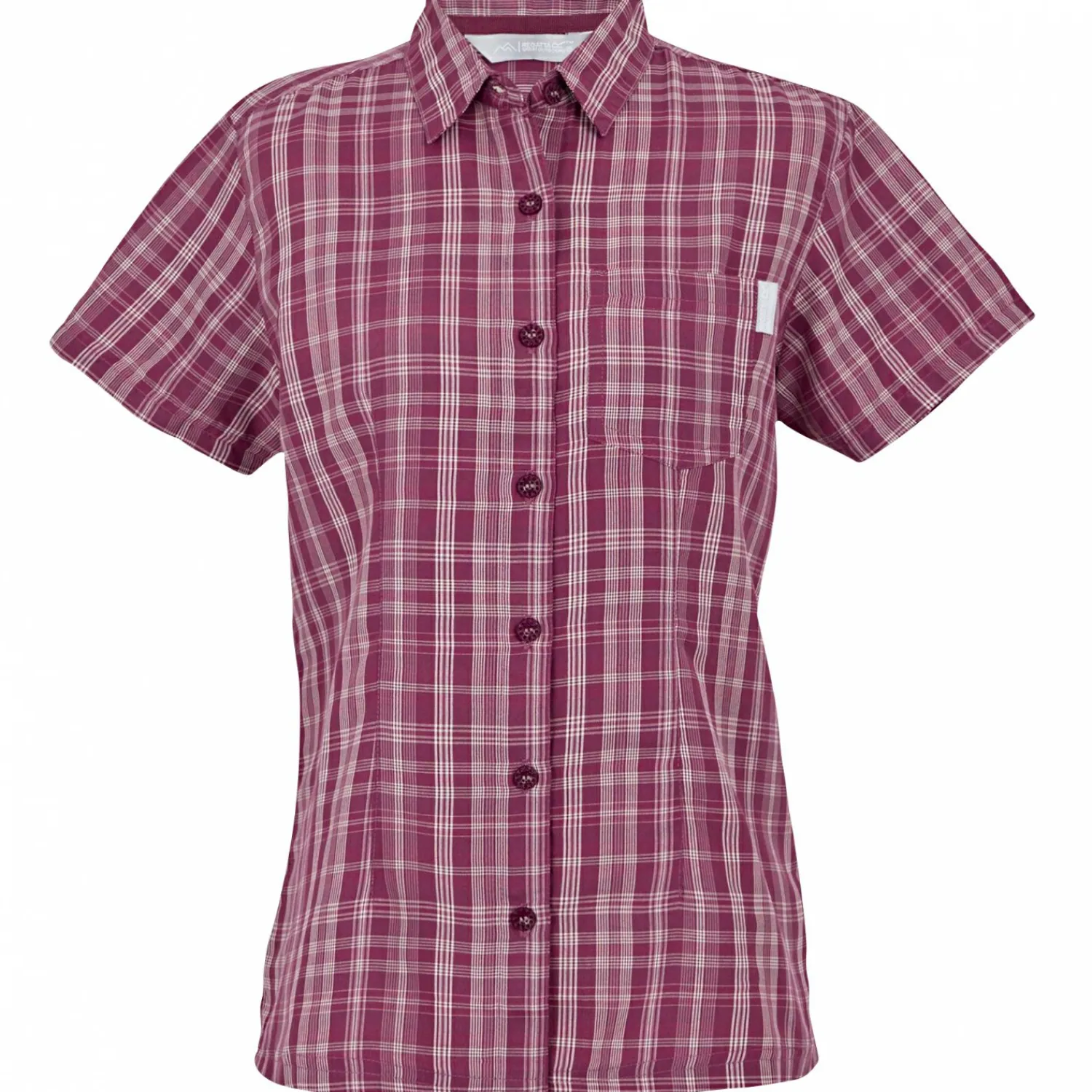 Discount Mindano VIII Kurzarmhemd Damen (Beaujolais Check) Damen Damen Angelshirts & -Oberteile