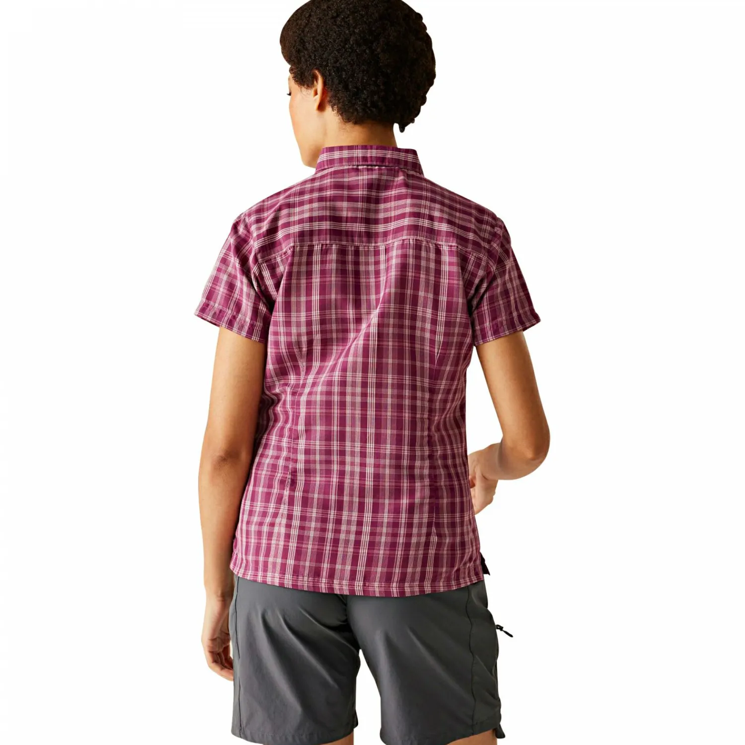 Discount Mindano VIII Kurzarmhemd Damen (Beaujolais Check) Damen Damen Angelshirts & -Oberteile