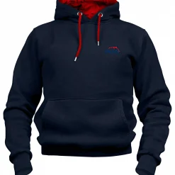 Salmo Hoodie Herren (Blau/Rot)< Angelpullover & -Strickjacken