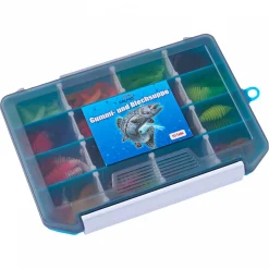 Salmo Köderkiste "Gummi- und Blechsuppe"< Forellen-Kunstköder