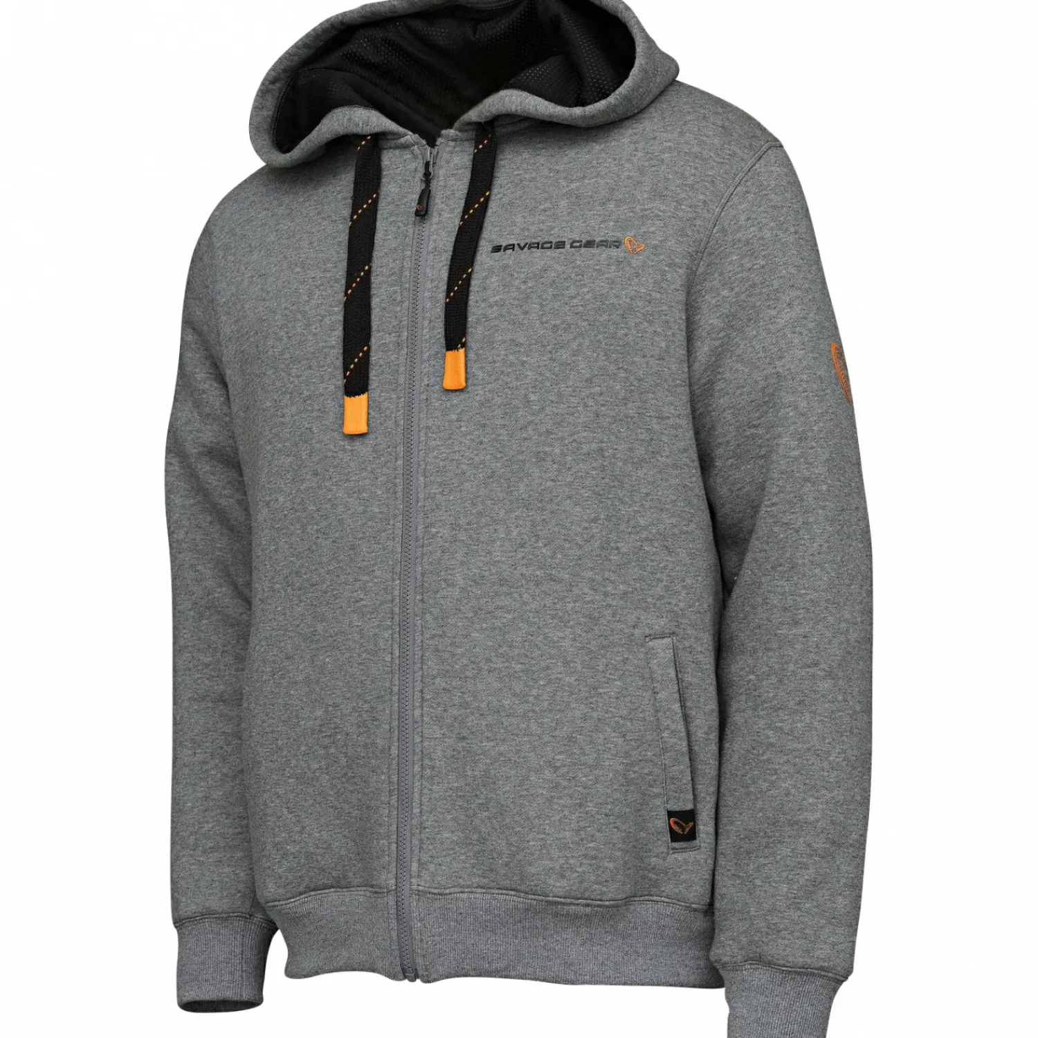 Clearance Classic Zip Hoodie Herren (Grey Melange) Angelpullover & -Strickjacken