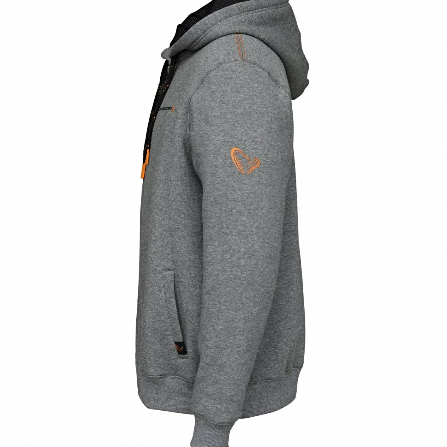 Clearance Classic Zip Hoodie Herren (Grey Melange) Angelpullover & -Strickjacken