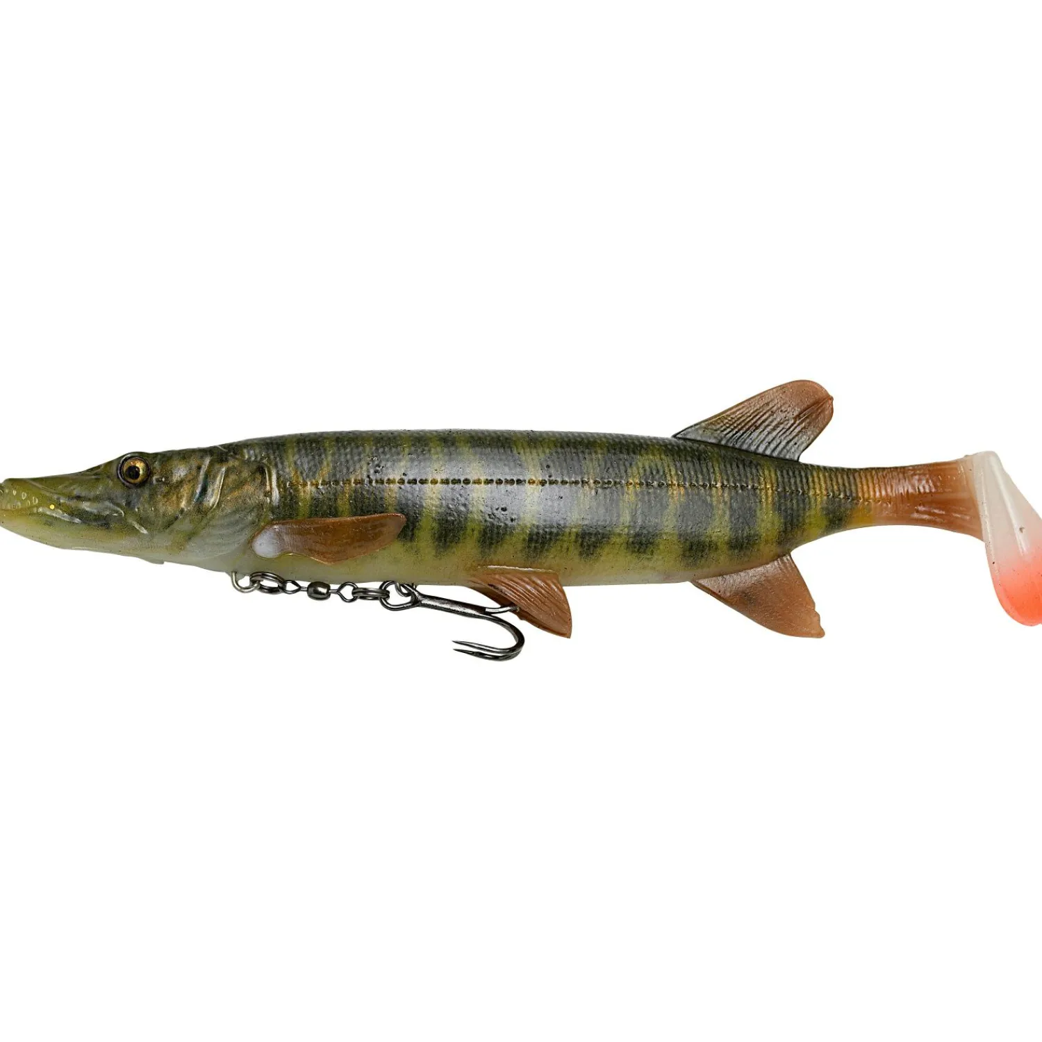 Discount 4D Pike Shad (Striped Pike) Gummiköder ·Gummifische & Shads