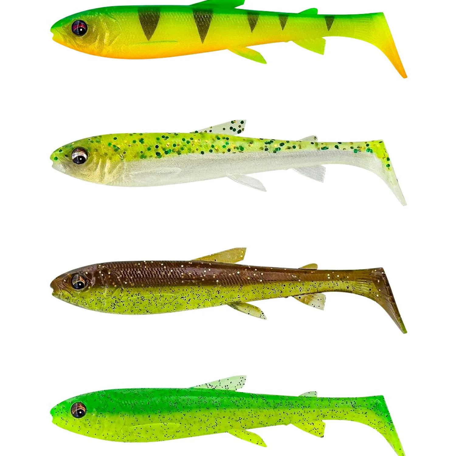 Online 3D Whitefish Shad Mix (Dark Water Mix) Gummiköder ·Gummifische & Shads