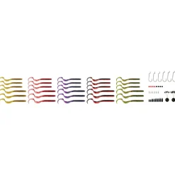 Savage Gear Gummiwürmer Set (Rib Worm Kit)< Raubfischangeln Kunstköder|Kunstköder-Sets