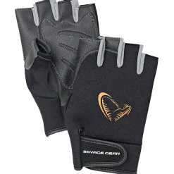 Savage Gear Neoprene Half Finger Gloves (Black)< Outdoor- & Angel-Handschuhe