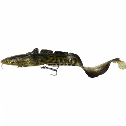 Savage Gear Quappen Softbait 3D Burbot Shallow (Gold Burbot UV)< Gummiköder ·Gummiaale