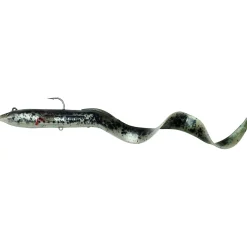 Best Sandaal Softbait 4D Real Eel (Black Green Pearl PHP) Gummiköder ·Gummiaale|Raubfischangeln Kunstköder