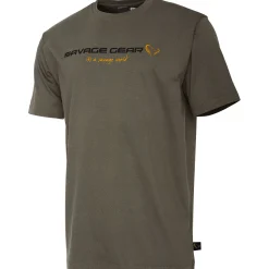 Savage Gear SG4 Logo T-Shirt Herren (Loden Green)< Angelshirts & Angel-Oberteile