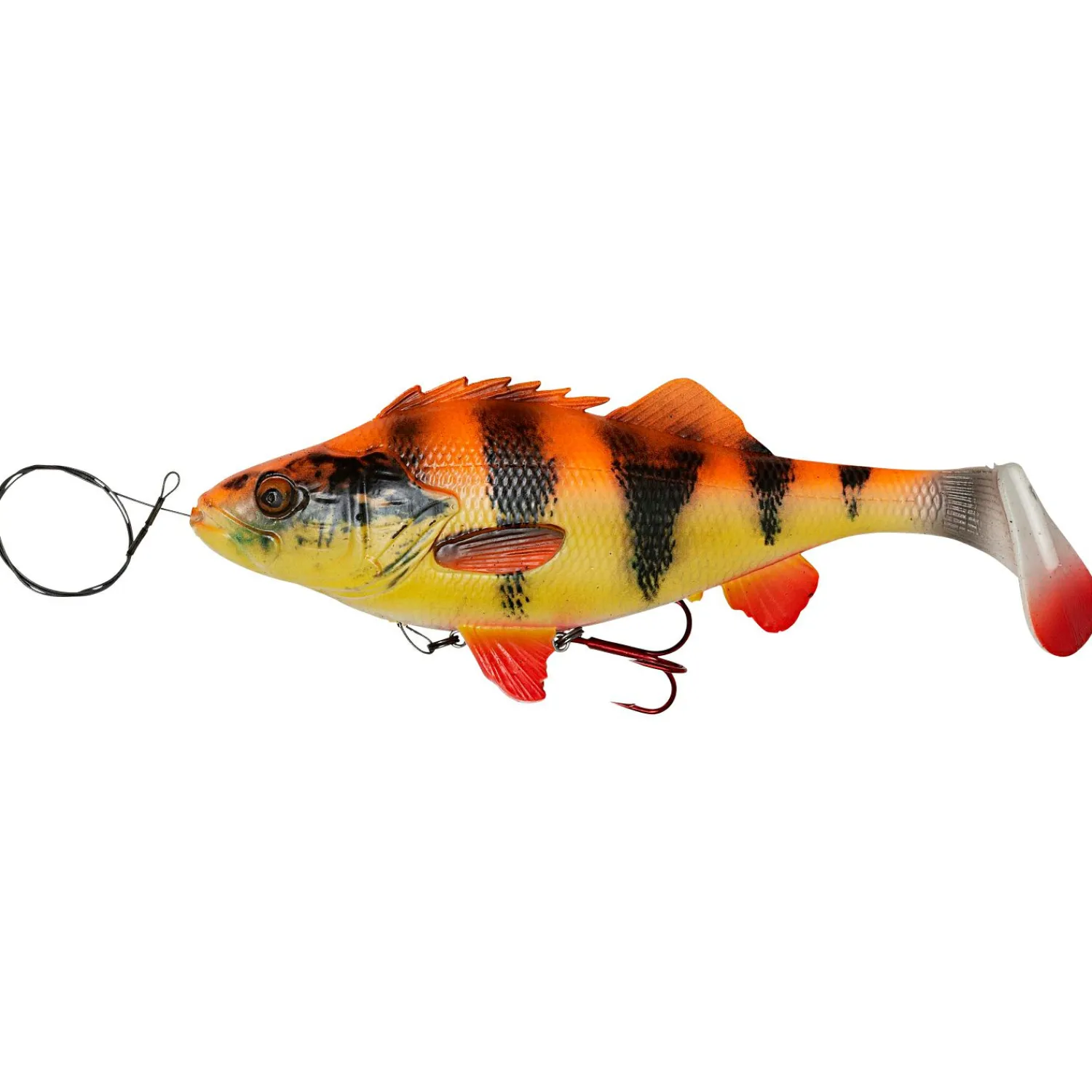 Discount Shad 4D Perch (Albino) Gummiköder ·Fertig Montierte Gummifische|Raubfischangeln Kunstköder
