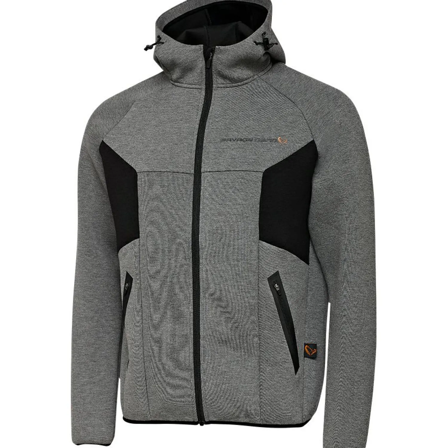 Savage Gear Tec-Foam Zip Hoodie Herren (Dark Grey Melange)< Angelpullover & -Strickjacken