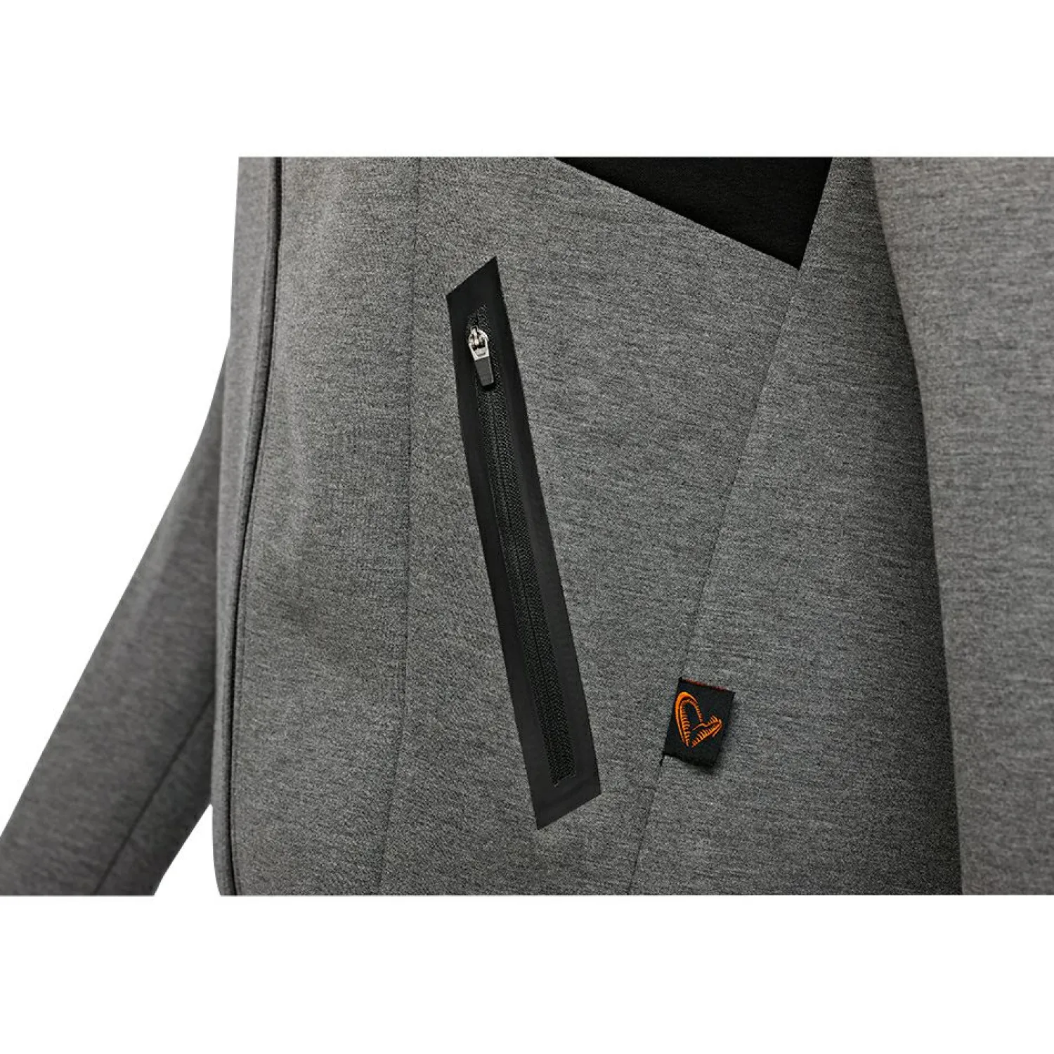 Savage Gear Tec-Foam Zip Hoodie Herren (Dark Grey Melange)< Angelpullover & -Strickjacken