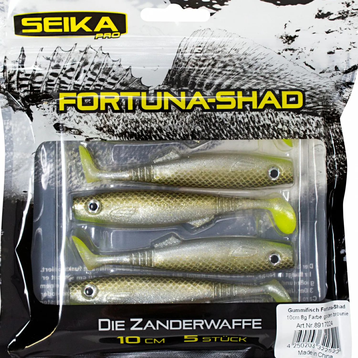 Seika Pro Fortuna Shad (Golden Brownie)< Gummiköder ·Gummifische & Shads