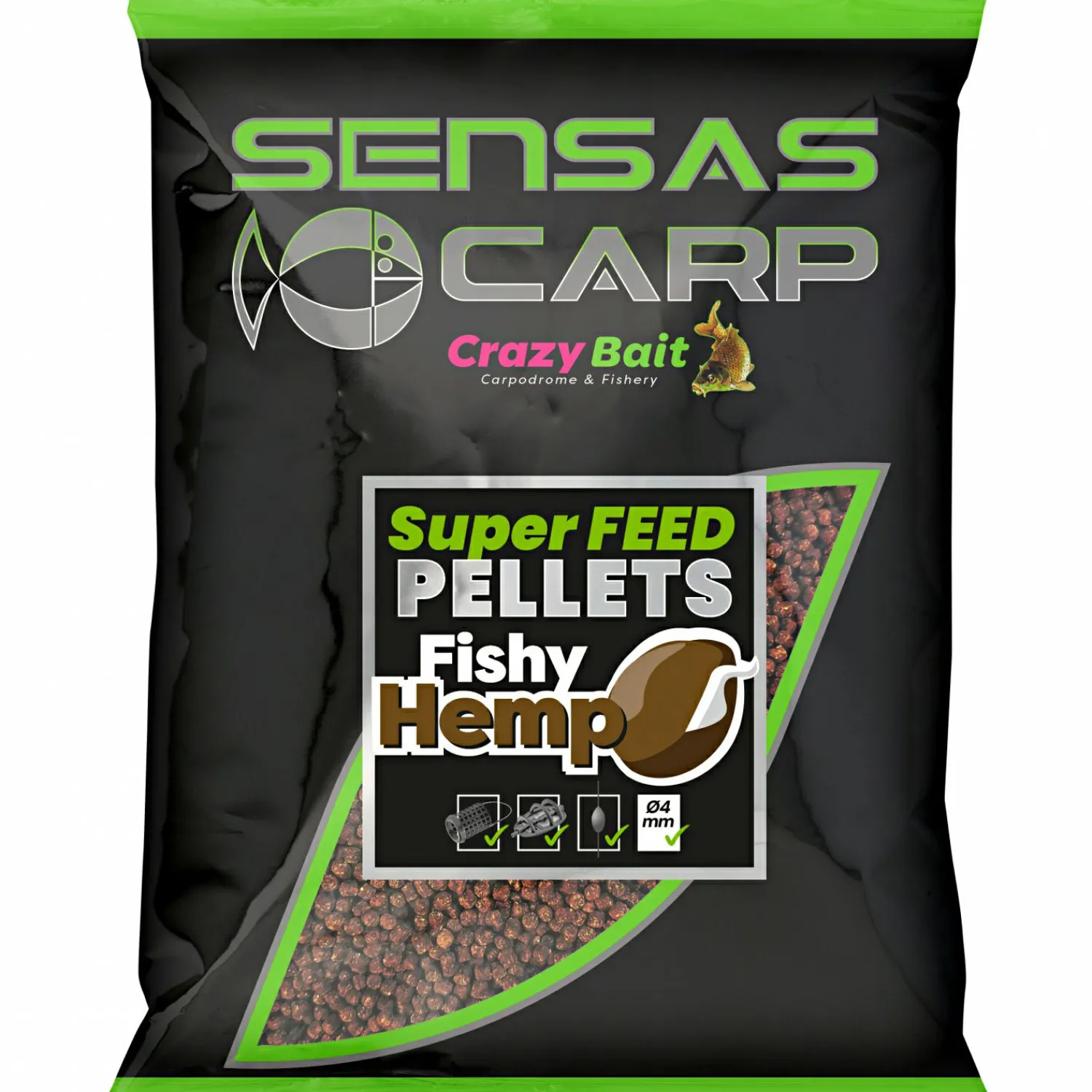 Sensas Super Feed Pellets (Fishy Hemp)< Karpfenfutter|Karpfenfutter·Partikelköder & Angel-Pellets