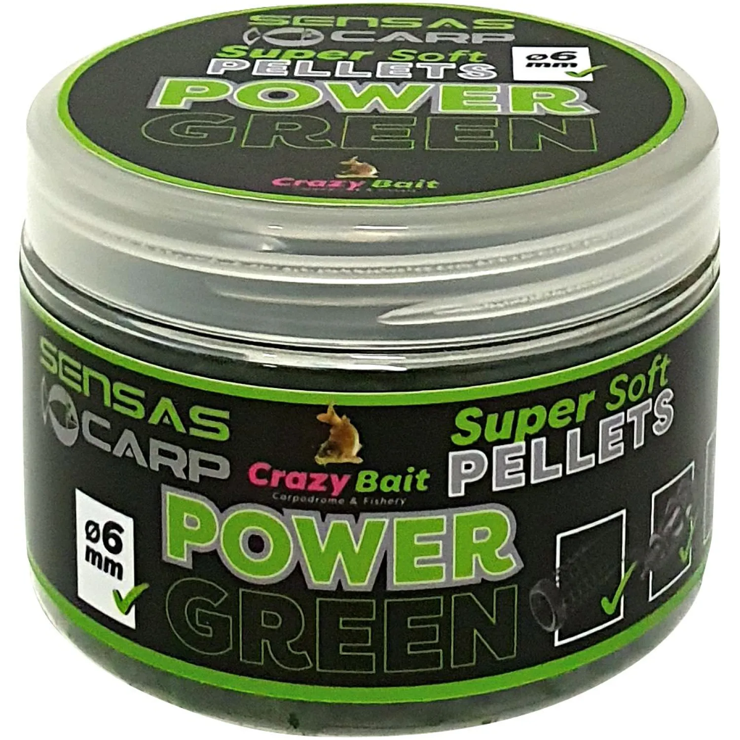 Sensas Super Soft Pellets (Power Green)< Karpfenfutter·Partikelköder & Angel-Pellets|Karpfenfutter