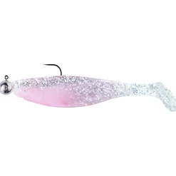 New Shad Kopyto River 4" (Bubblegum/Klar Silber Glitter) Gummiköder ·Fertig Montierte Gummifische