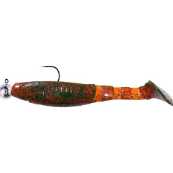 Clearance Shad Kopyto-Classic 3"/4" (Motoroil-Rot-Glitter) Gummiköder ·Fertig Montierte Gummifische