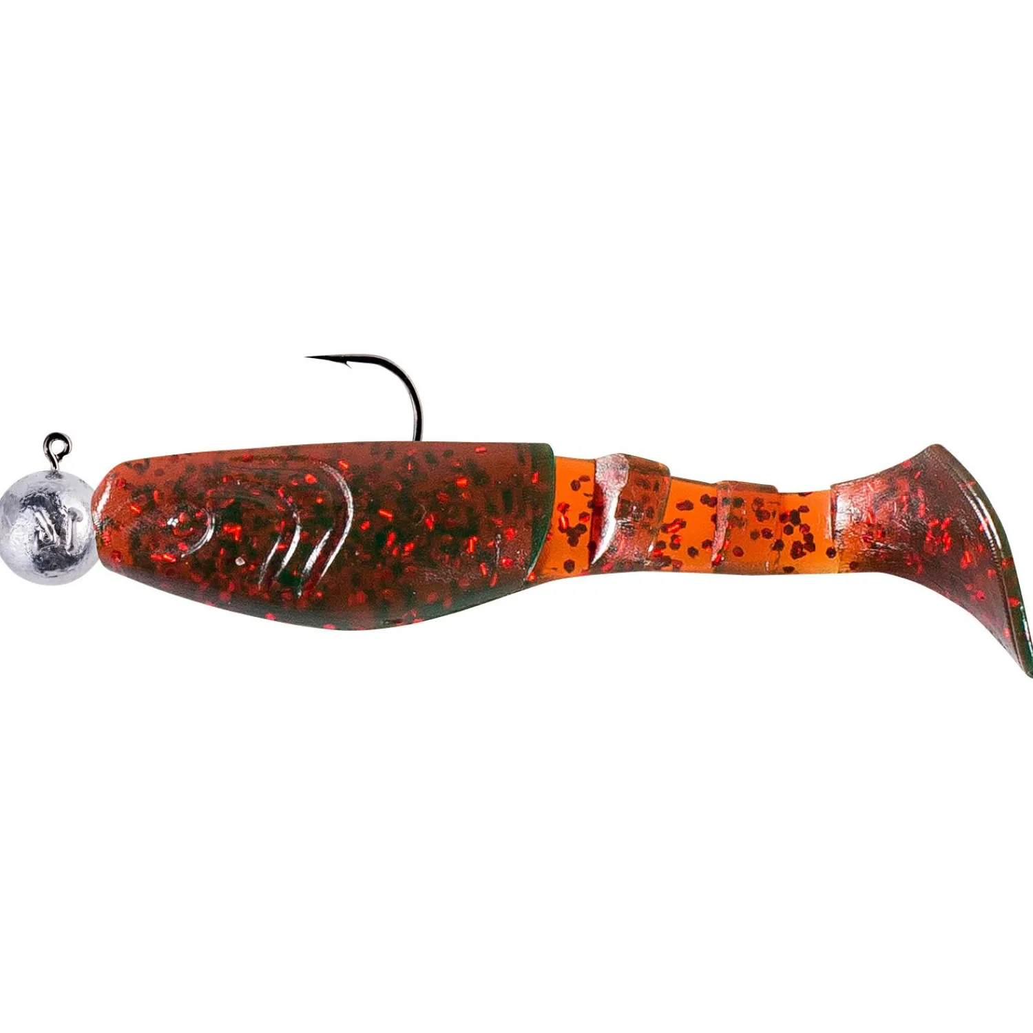 Clearance Shad Kopyto-Classic 3"/4" (Motoroil-Rot-Glitter) Gummiköder ·Fertig Montierte Gummifische