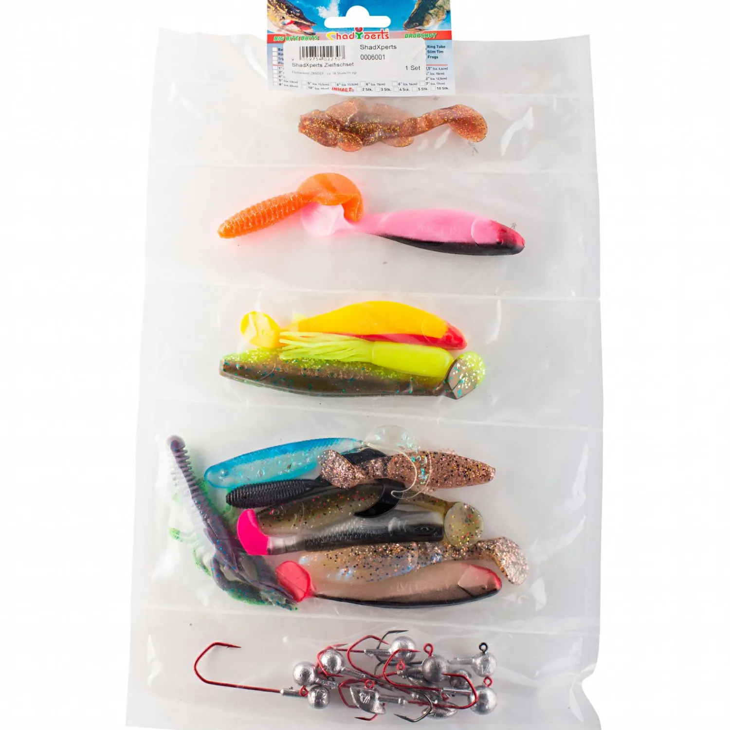 ShadXperts Softbait Fließwasser Zander Set< Raubfischangeln Kunstköder|Kunstköder-Sets