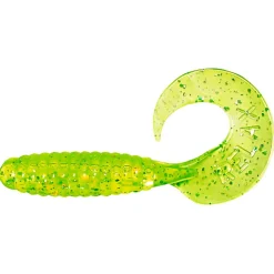ShadXperts Twister 2" (Chartreuse/Glitter)< Gummiköder ·Twister|Raubfischangeln Kunstköder