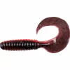 ShadXperts Twister 4" (Feuerrot/Schwarz Rot-Gold Glitter< Gummiköder ·Creature Baits|Raubfischangeln Kunstköder