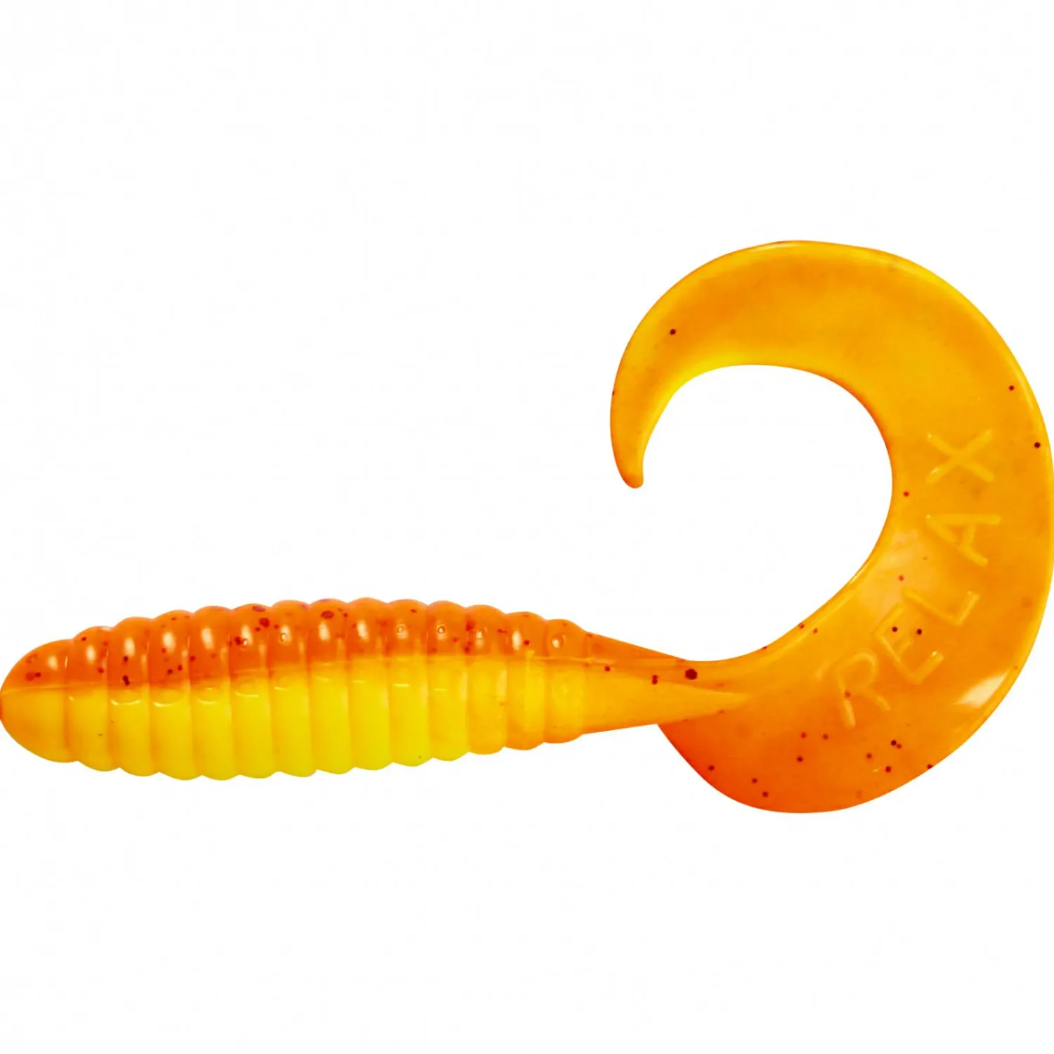 ShadXperts Twister 4" (Fluogelb Orange/Silber Glitter)< Gummiköder ·Twister|Raubfischangeln Kunstköder