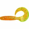 Online Twister 4" (Orange Glitter/Fluogrün Glitter) Gummiköder ·Twister|Raubfischangeln Kunstköder