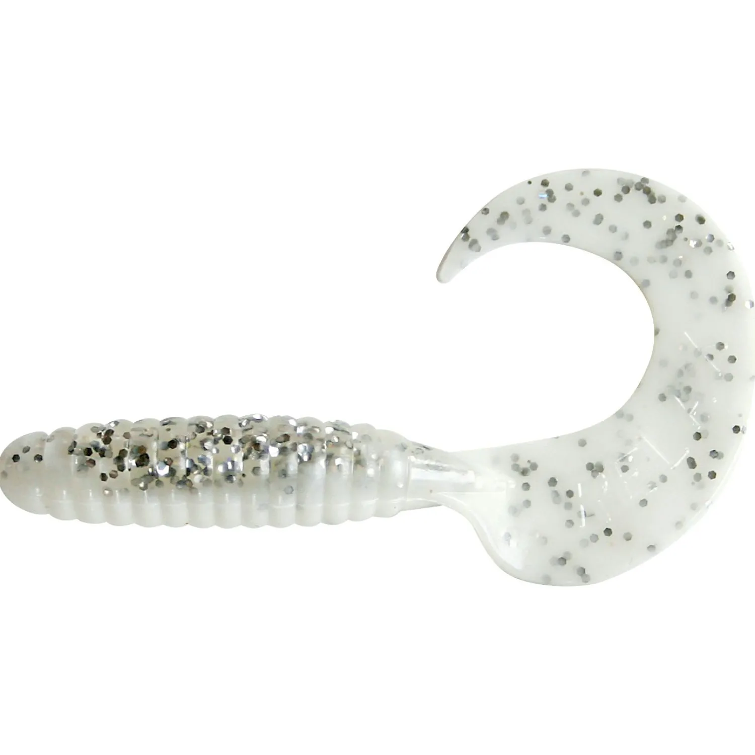 Hot Twister 4" (Reinweiss Klar/Saltn Pepper Glitter) Gummiköder ·Twister|Raubfischangeln Kunstköder