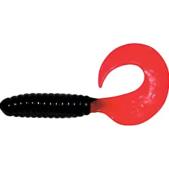 Online Twister 2" (Schwarz/Rot) Gummiköder ·Twister|Raubfischangeln Kunstköder