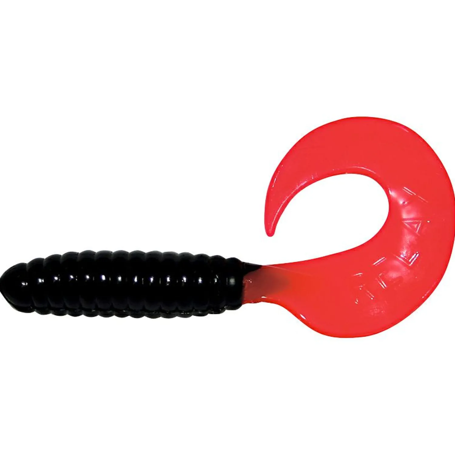 Online Twister 2" (Schwarz/Rot) Gummiköder ·Twister|Raubfischangeln Kunstköder