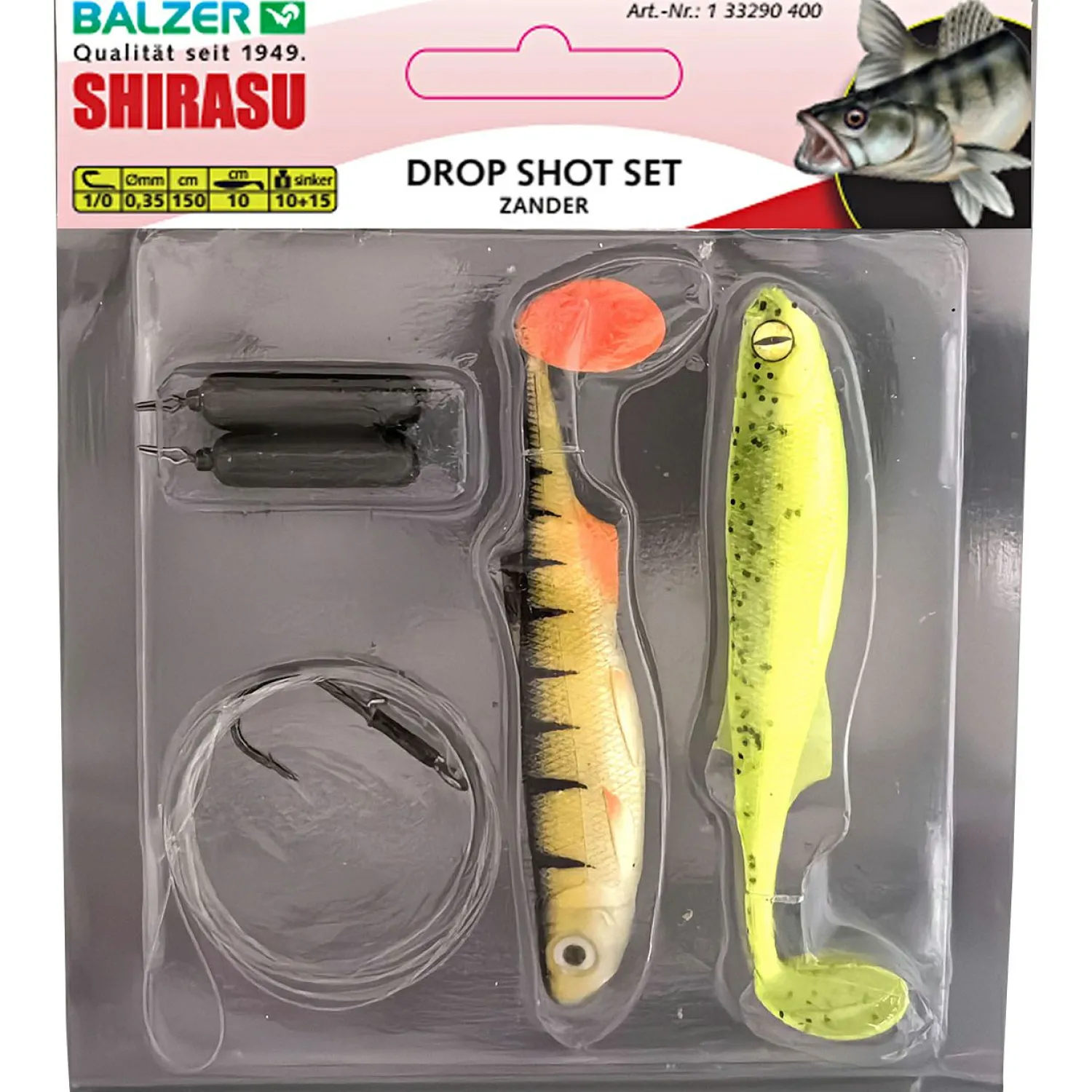 Shirasu Drop Shot Set Zander< Kunstköder-Sets