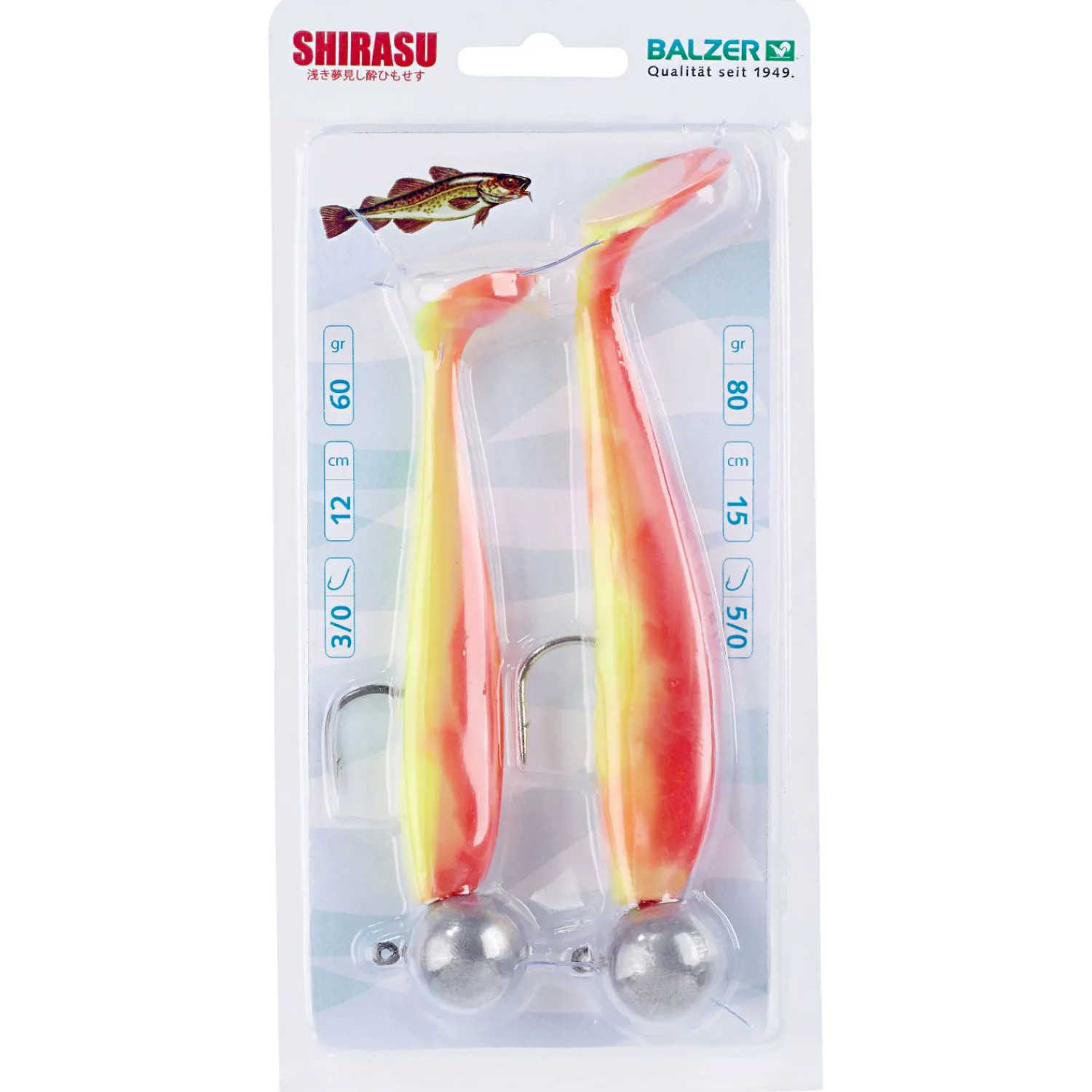 Sale Gummiköder-Set Dorsch (Gelb/Orange) Meeresköder|Meeresköder ·Dorschangeln-Zubehör