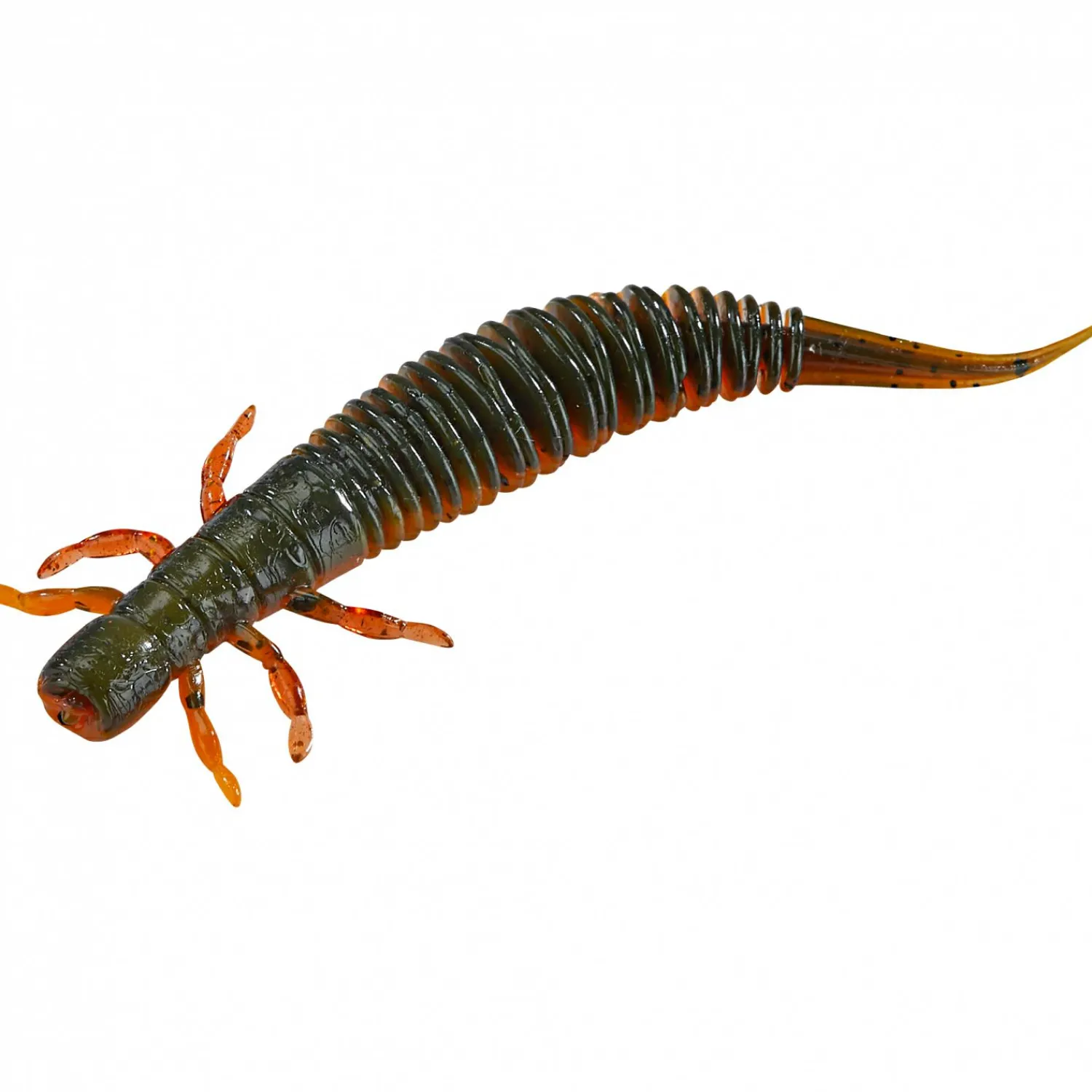 Shirasu Jungle Bug (Green Pumpkin Amber Red)< Gummiköder ·Gummimaden & Gummiwürmer