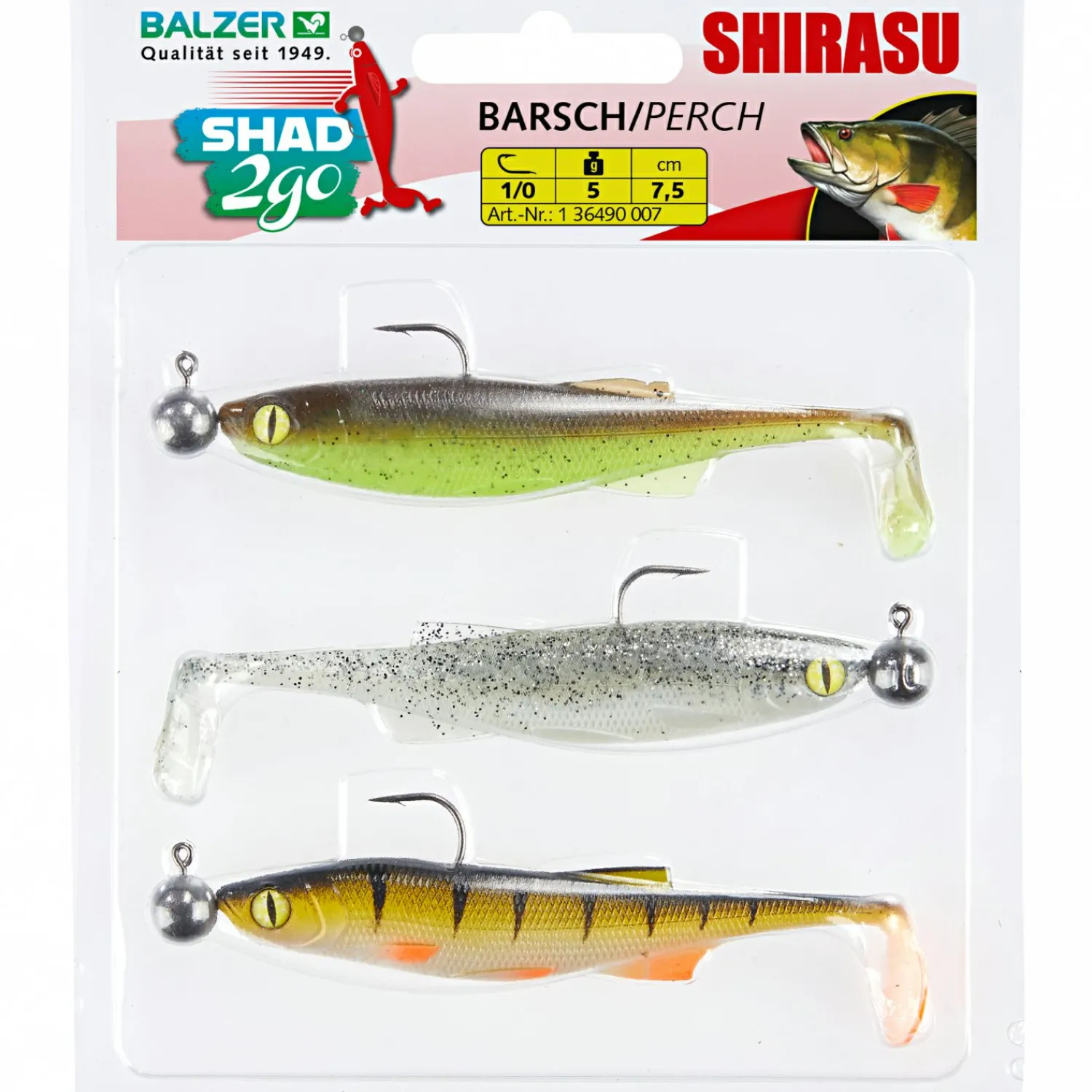 Shirasu Shad 2Go Zielfisch< Kunstköder-Sets|Gummiköder ·Fertig Montierte Gummifische