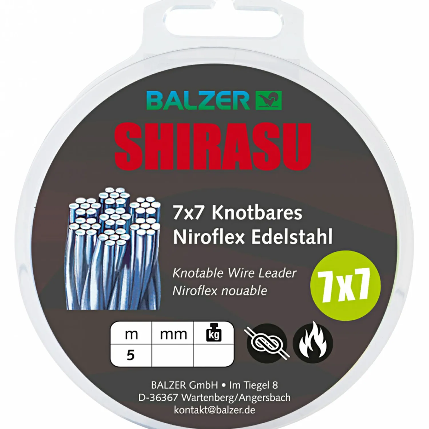Clearance 7x7 Stahlvorfach (Knot-/Erhitzbar) Raubfischangeln-Zubehör|Angelvorfächer & Beifänger