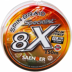 Online Sänger Angelschnur Spin Braid Specialist 8x (fluo/orange) Geflochtene Schnüre