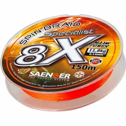 Online Sänger Angelschnur Spin Braid Specialist 8x (fluo/orange) Geflochtene Schnüre