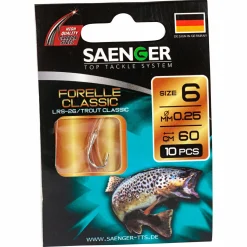 Best Sänger Zielfisch-Haken, gebunden (Forelle Classic LRS-26) Angelhaken|Forellenangeln-Zubehör