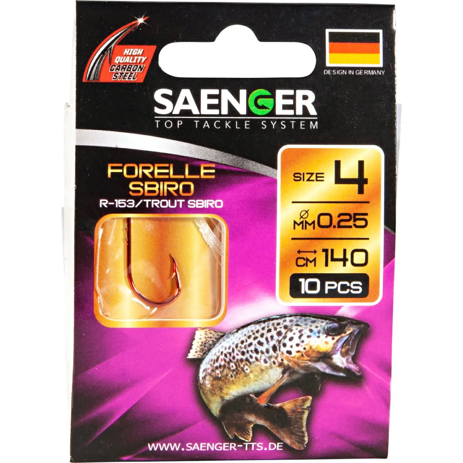 Hot Sänger Zielfisch-Haken, gebunden (Forelle Sbiro R-153) Angelhaken|Forellenangeln-Zubehör