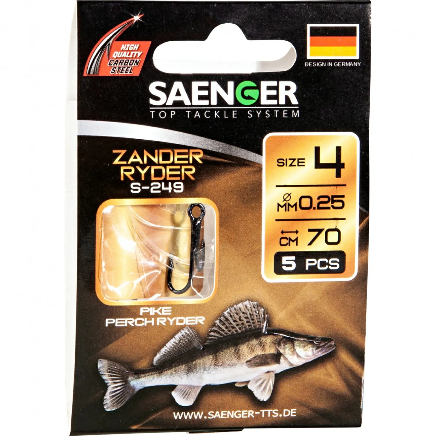 Sänger Zielfisch-Haken, gebunden (Zander Ryder S-249) Raubfischangeln-Zubehör|Angelhaken